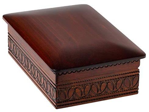 Artisan Owl Polish Handmade Large Elegant Slightly Rounded 9 Wooden Box for Keepsakes, Love Letters, Jewelry, and Specialty Items