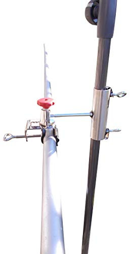 Sonnenschirmhalter Abstandshalter für Balkongeländer - Vertikale - schräge - horizontale Befestigung für diverse Anwendungen - Modell SHADI L - Made in Germany & Langzeit Garantie