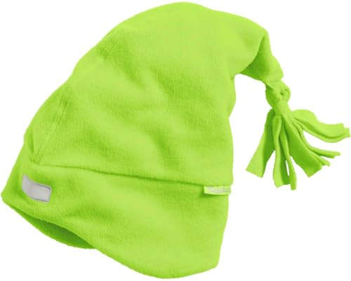 Playshoes Barn, fleece-mössa, mjuk och ventilerande mössa med kardborreband, Grön, 49 cm