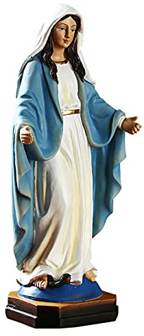 AEROBATICS Jungfrau Maria Statue, Präsente Geschenkidee - Deko Figur Mutter Gottes Maria Virgin Mary Skulptur,Für Home Decor Harz Figur Statuette