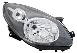 Repiauto Phare avant droit H4 noir compatible avec Renault Twingo 2 phase 1 2007-2011