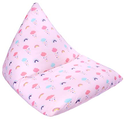 Ready Steady Bed Sitzsack für Kinder, Pyramidenform, bequeme Kleinkindmöbel, weich, kindersicher, für Spielzimmer (Regenbogen)