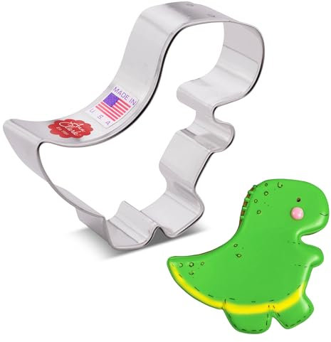 Dinosaur T-Rex Cookie Cutter, 3.52 Made in USA by Ann Clark