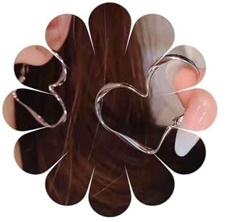 Inateannal Vintage Herz Creolen Silber Große Herz Ohrringe Liebe Herz Tropfen Ohrringe Hohlen Herz Ohrstecker Schmuck Für Frauen Und Mädchen