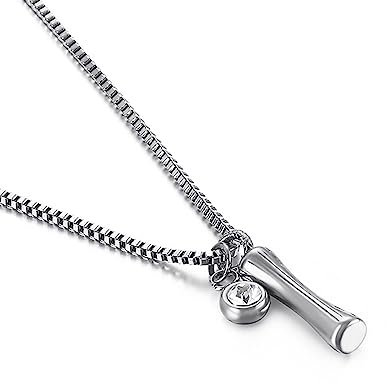 Mesnt Anhänger Halskette Damen, Edelstahl 1mm Kette mit flexiblem Cubic Zirkonia und Buchstabe I Anhänger Halskette 50.5cm für Damen Silber