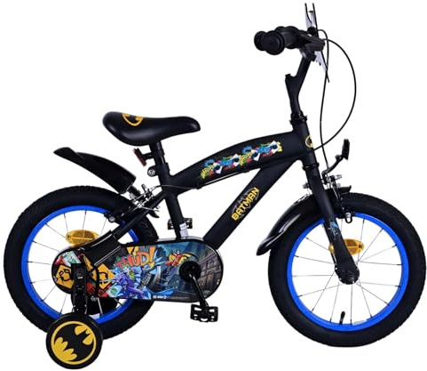 Volare Batman 14-Zoll-Kinderfahrrad schwarz - Sicherheit, Komfort und Spaß für jedes Kind!