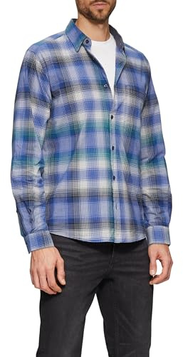 s.Oliver Regular Fit: Kariertes Hemd aus Baumwollstretch mit Brusttasche