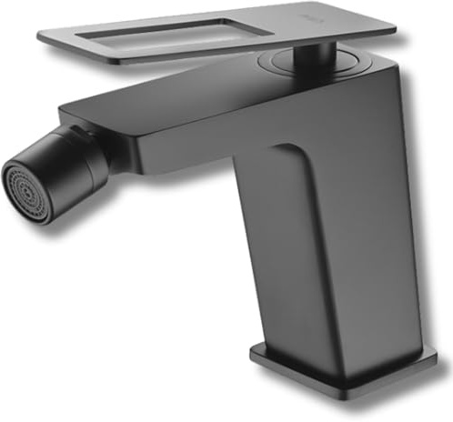 IMEX - Robinet Bidet | Robinet mitigeur Bide | Robinet de bidet avec mélangeur d'eau chaude et froide | Robinetterie Bidet | Installation facile | Série Suède | Noir mat