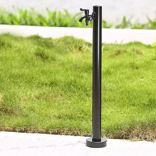 DYUNCZ Wassersäule Garten,wasserhahn Garten Säule, Zylindrische Frostschutzwassersäule aus Edelstahl 304, Freistehender Wasserhahn, Wasserhydrant for Bewässern und Waschen(95cm/37.5)