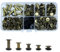 KUKUJIWA 80 Vis de Reliure,Rivets de Reliure à Tête Plate,M5*5/8/10/12/15 mm Rivet à Visser Vis à Chicago,Vis Chicago Screws métal tête ronde chicago stud vis DIY Book Scrapbook Reliure (Bronze)