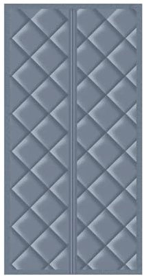 JMORCO Thermovorhang Kälteschutz Winterwarmer Türvorhang, Winddicht, verdickte Baumwolle, magnetischer Türvorhang, Isolierung, hält warm, versiegelter Trennwand-Türvorhang(Gray,100x210cm)