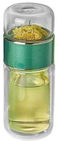 Infusifie Tee-Ei 280/350/420 Ml Glas Tee Ei Flasche Doppelschichtiger Isolier-Teebecher Tee- Und Wassertrennung Teeflasche Thermoskanne Tragbare Reise-Teebecher Mit Edelstahlfilter