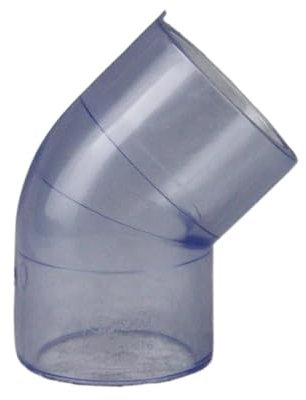 Rohrverschraubungen, 20 mm Innendurchmesser, transparent, 45-Grad-Winkel, PVC-Rohrverbindung, Adapter, Wasseranschluss für Gartenbewässerung, Aquarium, Aquarium