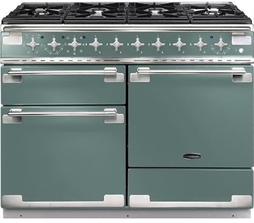 Rangemaster Elise ELS110DFFMG 110cm wide Dual Fuel Range Cooker with Gas Hob - Mineral Green - A Rated