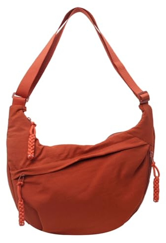 Generisch Umhängetasche Nylon Groß Halfmoon Crossbody Bag Women Hobo Bauchtasche Crossbag Damen-Schultertaschen mit verstellbarer Schultergurt