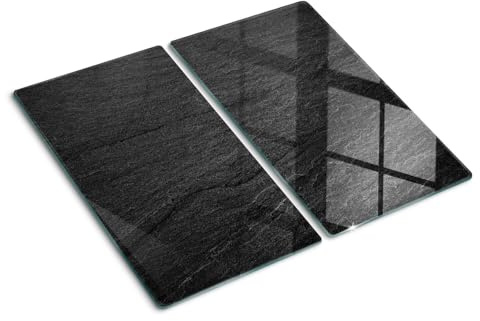 Protège-Plan de Travail 2x30x52 cm Pieds Antidérapants Symétrique Avec Impression Bords Polis Modernité Résistant à la Chaleur Contact Alimentaire Décoration - Café et pain d'épices