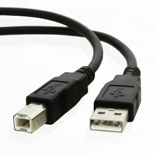 USB 2.0 Printer Cable, Type A to B Male Connector, High Speed Data Lead (0.5M)