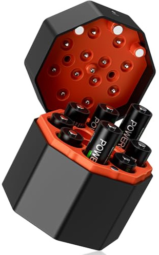 POWEROWL - 1.5V Rechargeable AA Batteries Lithium with Charger, 3600mWh Double A Battery 8 Pack with Charging Storage Box for Blink Outdoor Camera