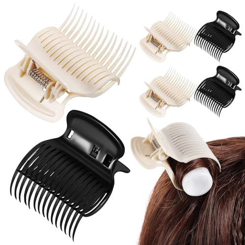 Haarlockenclips für Frauen und Mädchen aus Abs Kunststoff | Geeignet für Lockenwickler, Leichtes 12 Stück, Haarpartien Präzise Fixierbar