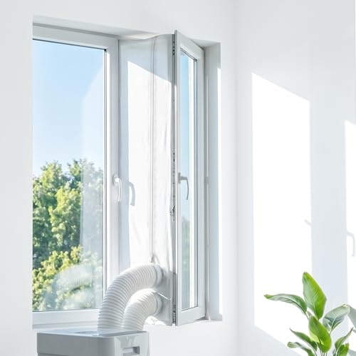 MYCARBON Sello de Ventana de Aire Acondicionado 560 cm con Cremallera Cinta