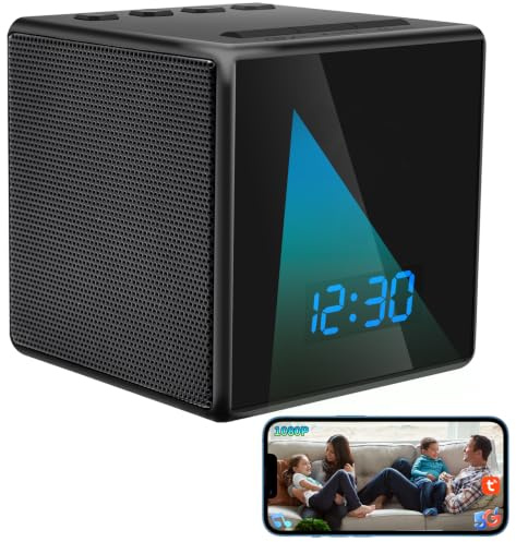 Telecamera Spia Nascosta WiFi 5G, Mini Spy Cam Orologio Senza Fili 1080P | 5 in 1 Videocamera, Doppia Banda 2.4/5GHz 120° Grandangolo, Movimento Avvisi Istantanei, Visione Notturna, TuyaSmart APP
