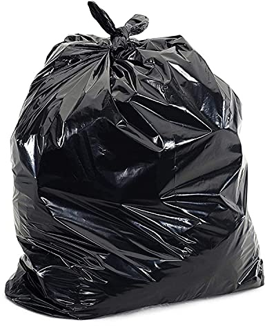 Black Bin Bags Heavy Duty Sacks 18x29x39 | 200 Pack, Medium Duty, 120 Gauge