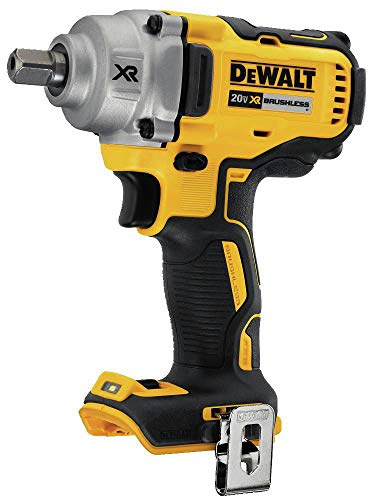 DEWALT 20V MAX* XR Cordless Impact Wrench Kit with Detent Pin Anvil, 1/2-Inch, Tool Only (DCF894B), Black