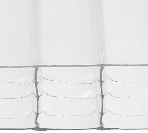 Clear, 900m x 2.5m (Width x Length) 35mm Multiwall Polycarbonate Sheets Poly Plastic Roof Panel for Lean-to Canopy Conservatory