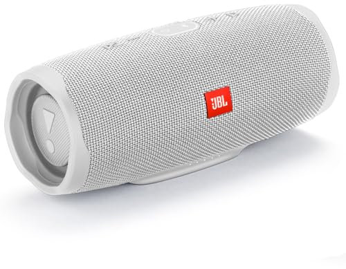 JBL Charge 4 Waterproof Portable Bluetooth Speaker- White Bags - Black, M