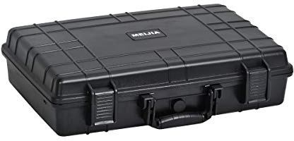 MEIJIA Portable Large Waterproof Protective Case,Hard Camera Case,Dry Case,Customized Foam Inserted, Elegant Black,Fit for Camera, Equipments, Lens,Drones (19.78X13.93X4.68)