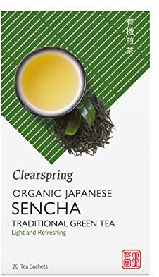 Clearspring Organic Japanese Sencha, Traditional Green Teabags, 0.316 kg, Pack of 4