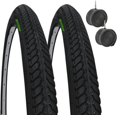 Country 2 COPERTONI Nero +2 CAMERE d'Aria per Bicicletta Bici City Bike Trekking 700 X 35 28 1 5/8 3/8 (37-622) 700X35C