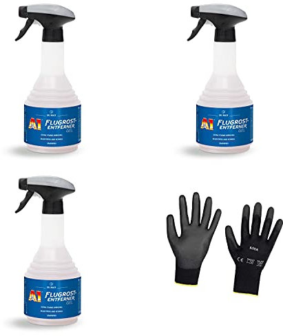 ILODA Schutzhandschuhe + 3xDr.Wack A1 500ml Flugrost-Entferner Gel