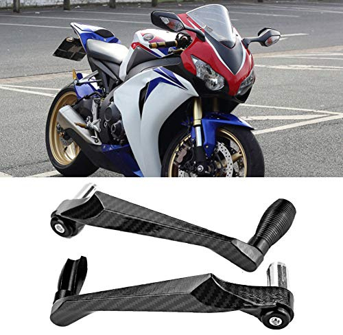Universal CNC Aluminum Motorcycle Handlebar Brake Clutch Lever with Hand Guard Protector, 22mm, Black, for Motorbike Scooter Electric Car Mountain Bike
