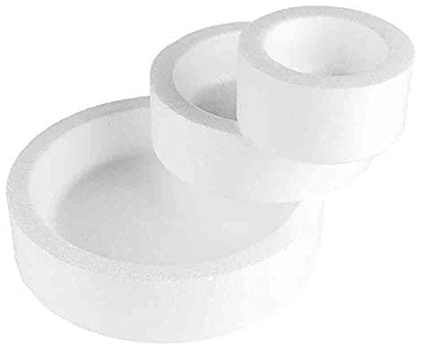 irpot set 3 contenitori tondi per basi torte altezza 10 cm dischi vassoi diametro a scelta torta di marshmallow caramelle basi torte tondi base cake design vassoi (diametro 15-20 - 25 cm)