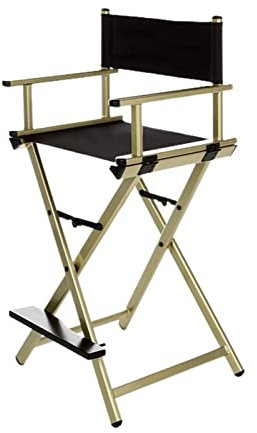 Klappbarer Stuhl mit hohem Aluminiumrahmen, Make-up-Künstler-Regiestuhl, Faltbare Outdoor-Möbel, leicht, tragbar, klappbarer Regisseur-Make-up-Stuhl Good