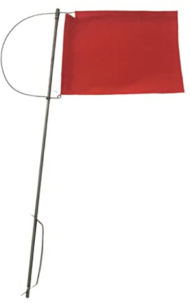 Ronyme Drapeau de Mât Marin Indicateur de Vent Drapeau de Bateau Installation Facile et Durable Petit Acier Inoxydable 304 Rouge Léger pour Accessoires de Pê, 130mmx110mm