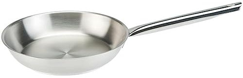 SKK professionale Hochrand-Pfanne Ø 26 cm - runde induktionsfähige Bratpfanne aus 18/10 Edelstahl - rostfreie Edelstahlpfanne