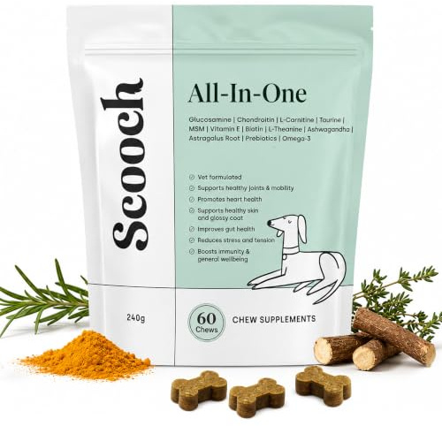 All-In-One Dog Multivitamin Chews for Skin, Coat & Joints, 60 Pack