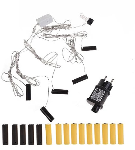 Angelluck Éliminateur de Piles AA/AAA 5 en 1 4,5 V et 3 V, Accessoire de transformateur avec Prise pour diverses Bougies électroniques, Jouets et lumières électriques (AA)
