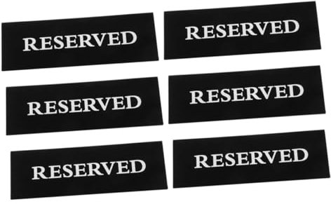 WHAMVOX 6stücke Reserviert-schilder Aus Acryl Für Tische Platz Sparend Und Einfach Zu Reinigen Klares Schwarze Schrift Umgekehrte Vielseitig Für Hochzeiten Veranstaltungen Und Restaurants