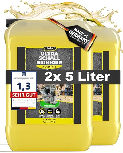 Qindoo Ultraschall Reiniger Werkstatt, Konzentrat, Vergaser, Reinigung von Autoteile, Werkstatt im Ultraschallgerät (10 Liter)