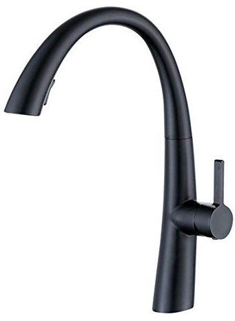 GEBBEM Küchenarmatur mit Pull-Down-Sprayer, schwarzer Edelstahl, 360°-Drehung, 2 Modi, Einhand-Armaturen for Küchenspülen