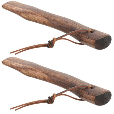 POPETPOP 2pcs Wooden Handles Ergonomic Design for Comfortable to Hold for Handle Replacement Repair