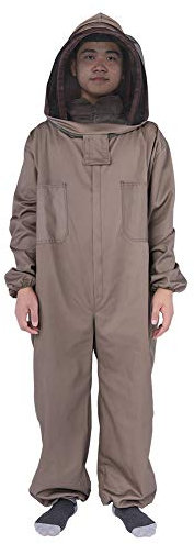 Baumwoll-Imkeranzug mit Reißverschluss, Leicht und Tragbar für Sicherheit und Schutz Im Imker, aus Weicher Kaffeebaumwolle, Erhältlich in den Größen L/XL/XXL (XL)