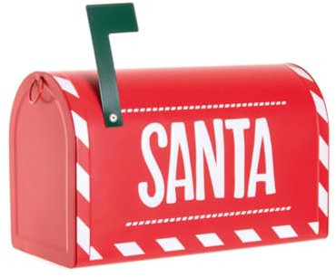 SOFFICIOSO Cassetta Letter Box Rossa Letterina Postale per Babbo Natale Modello Open