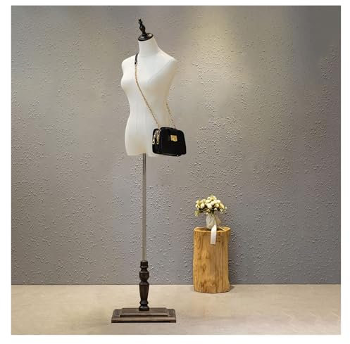 ShAzanz schneiderpuppe Schneiderpuppe Damenbüste Schaufensterpuppe Weiblich, Verstellbar 120cm-182cm Anzeige Schneiderbüste Für Schmuck-Display, 3 Stile Der Basis for Clothing Shop Dresses(Brown,C)