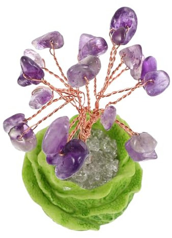 ABOOFAN Geldbaum Aus Kristall Im Modernen Stil Zarte Reichtums-Bonsai-Dekoration Fürs Büro Ästhetische Tischdekoration Für Home-Office Oder Wohnzimmer Chinesischer Glücksbaum Mit