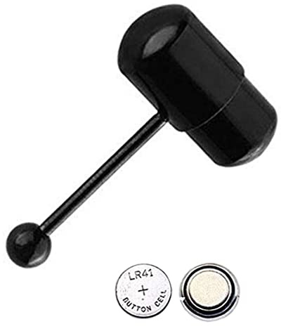 Piercing para lengua de acero inoxidable con vibración, anillo para lengua, joyería para piercing, adorno de barra, piercing para lengua negro, anillo para lengua con vibración, anillos para lengua, p