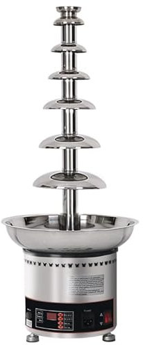 Fontaine à fondue au chocolat en acier inoxydable, facile à assembler 4/5/6/7 niveaux, cascade de fondue au chocolat commerciale parfaite pour le fromage nacho, la sauce barbecue, le ranch,7Tiers